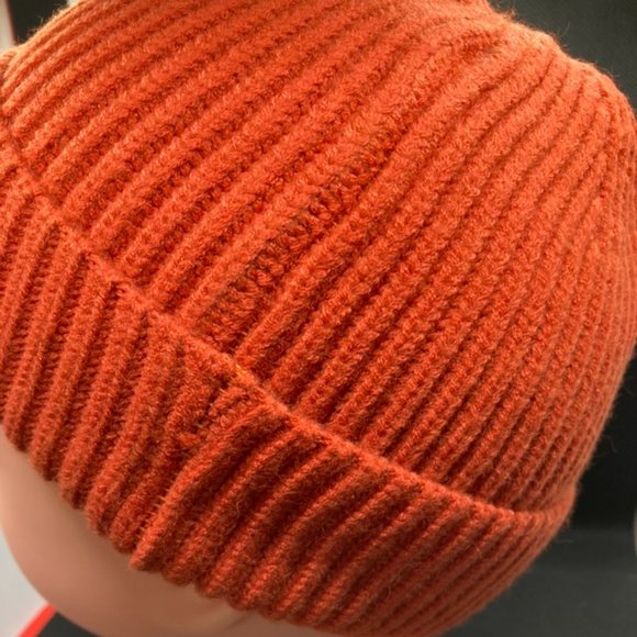Orange Short Beanie Hat main image 7